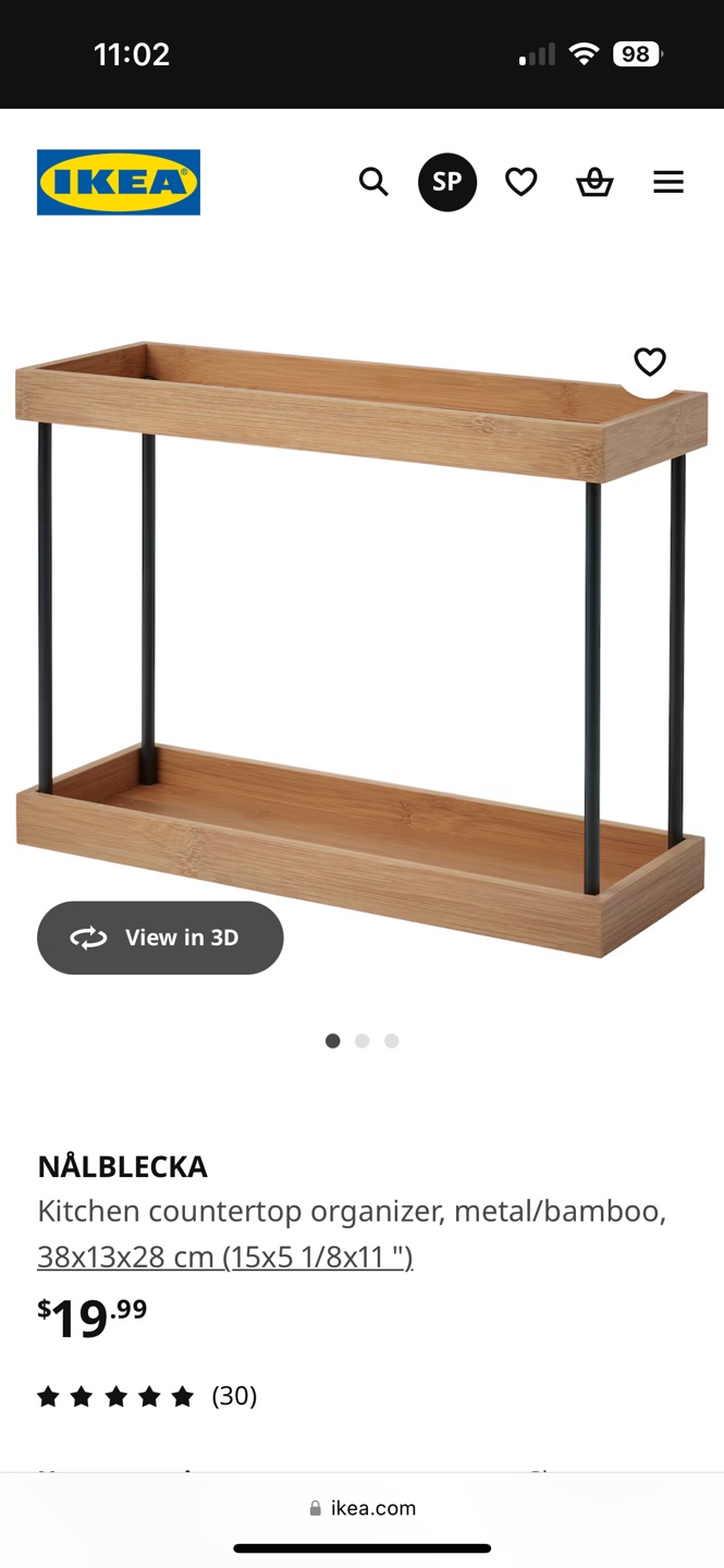 IKEA NÄBLECKA Two Tier Countertop Organizer