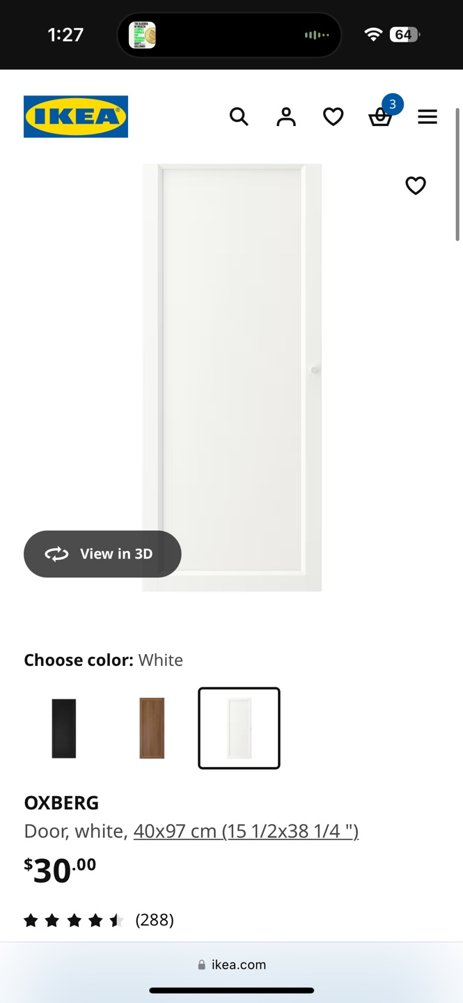 IKEA OXBERG Cabinet Door with Hardware - photo 2