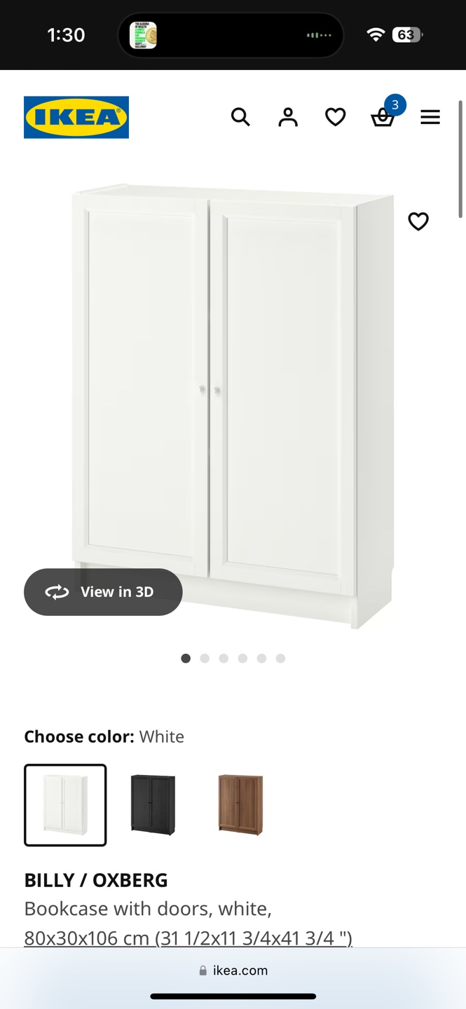 IKEA Billy Bookcase with Doors - photo 4