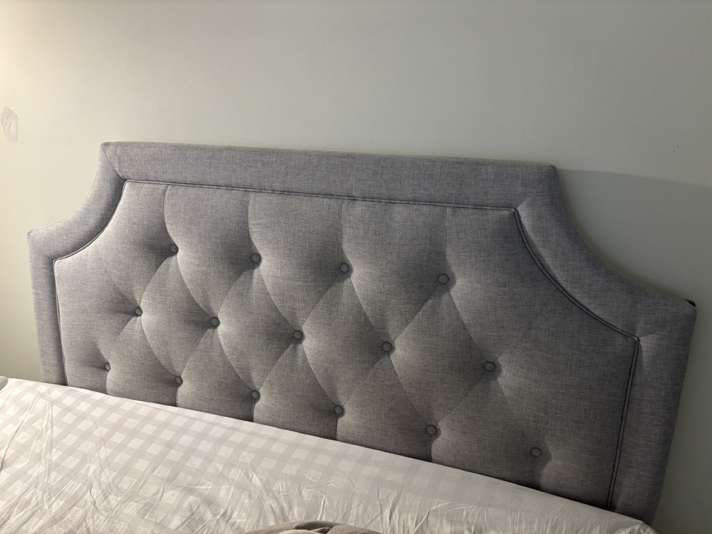 Grey Upholstered Headboard