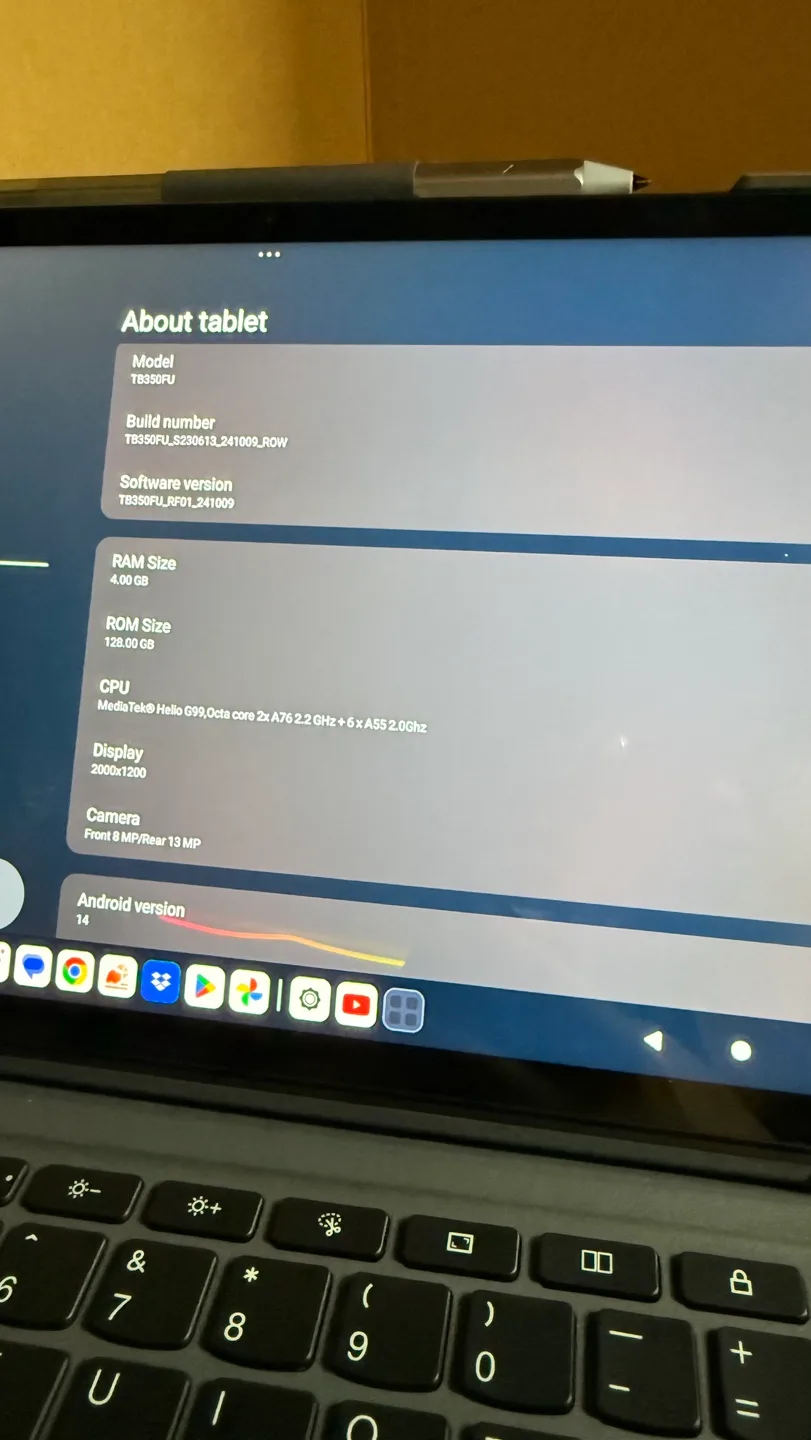 Lenovo Tab P11 (11.5", 128GB) w/ Keyboard & Pen - Like New image indicator(6)