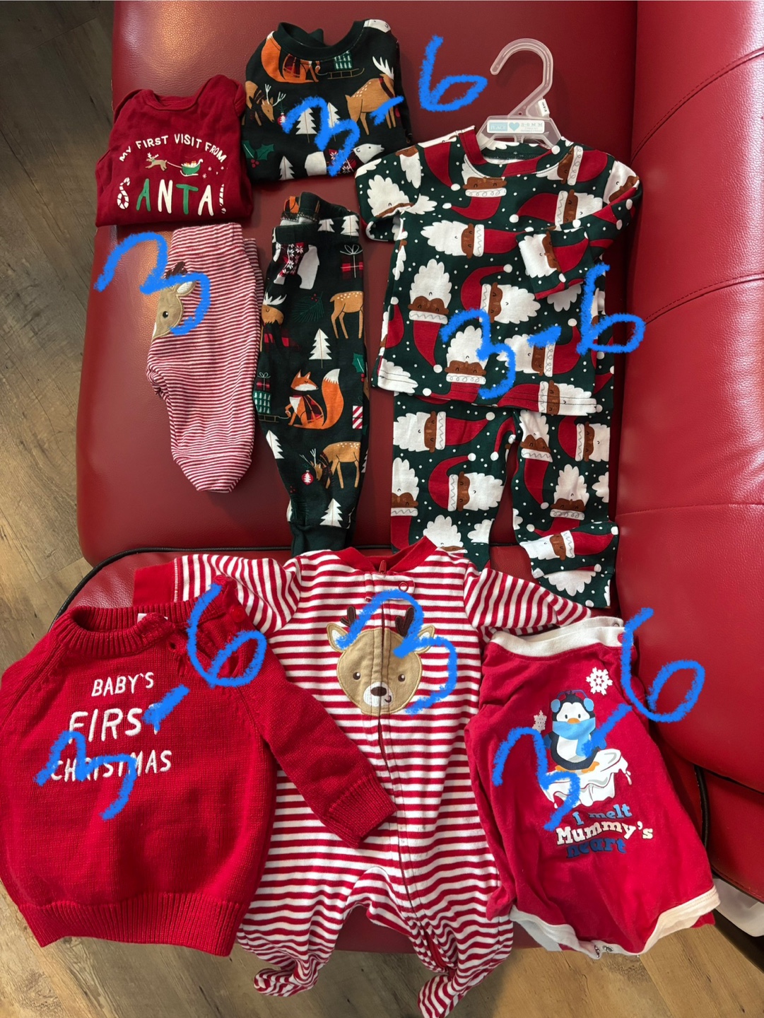 Baby Christmas Outfits - 3 months and 3-6 months