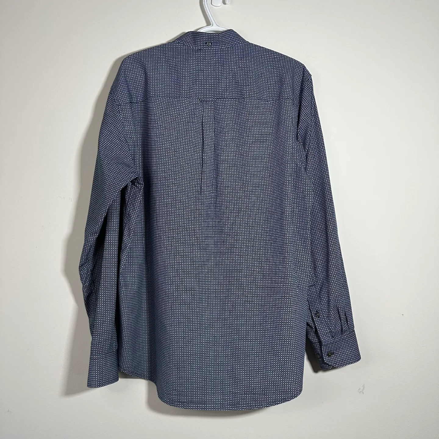 Ben Sherman Men Blue White Mini Square Long Sleeve Shirt XL image indicator(2)