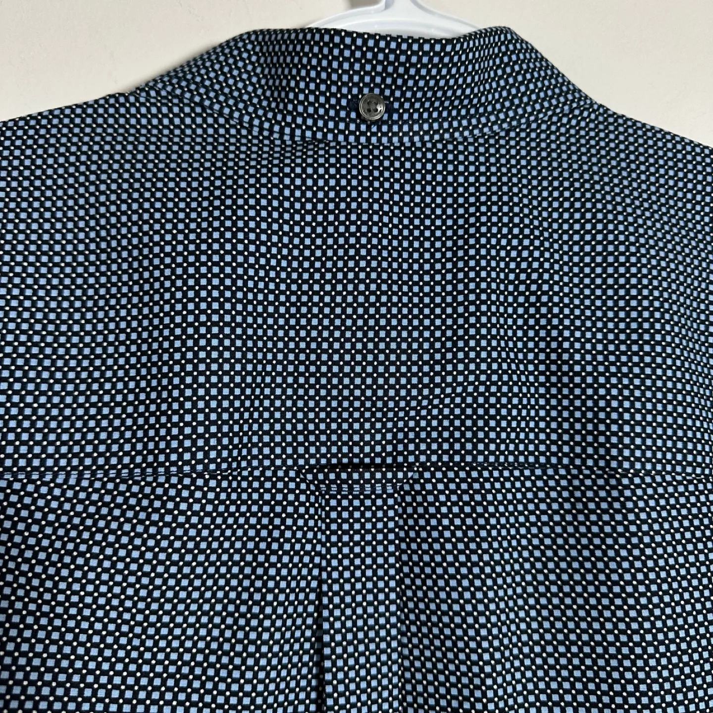 Ben Sherman Men Blue White Mini Square Long Sleeve Shirt XL image indicator(7)