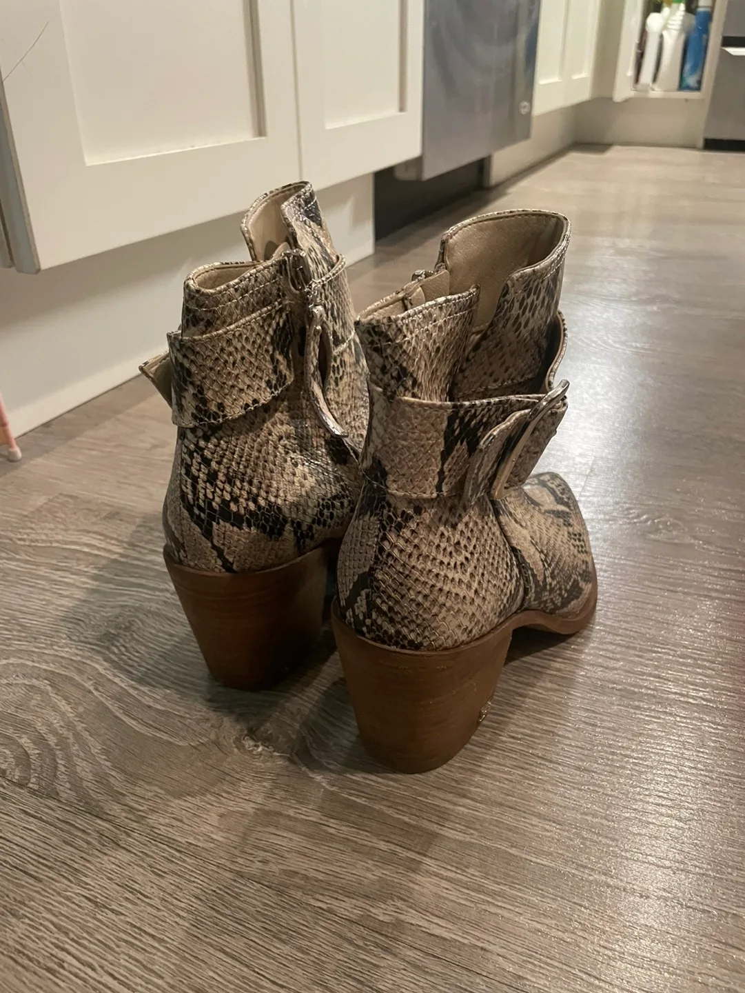 Sam Edelman Women’s Size 7 Snake Print Booties image indicator(3)