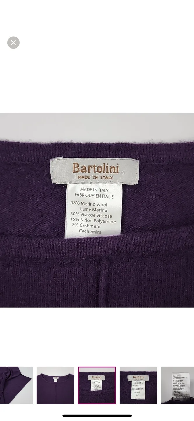 Bartolini Purple Sweater merino wool image indicator(3)