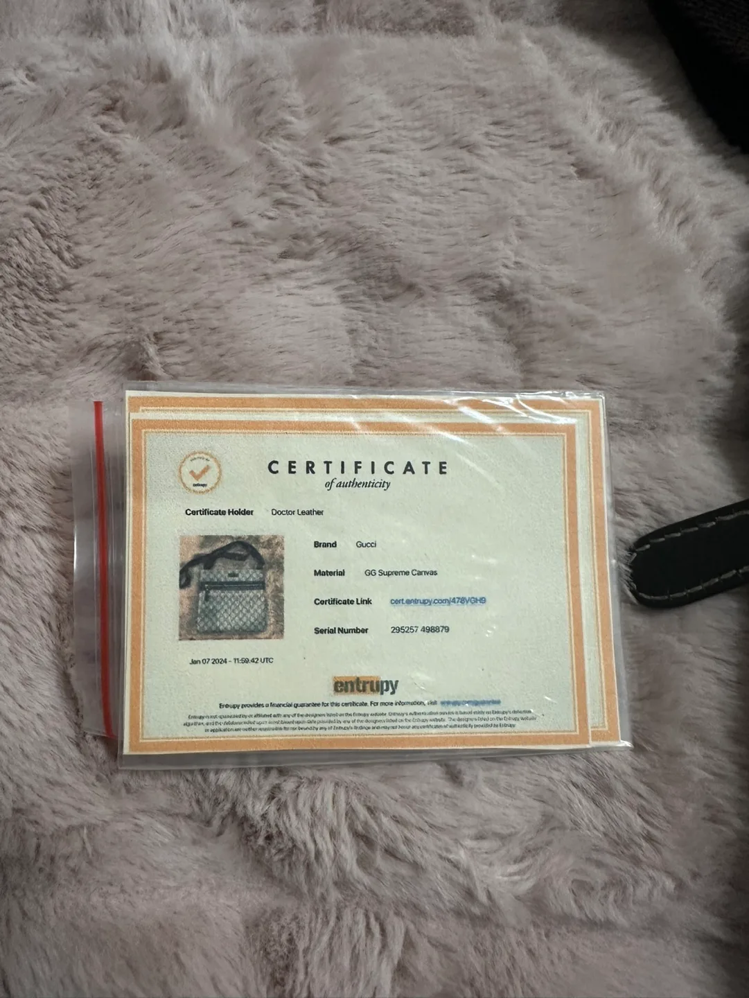 Authentic Gucci Messenger Bag with an Entrupy COA image indicator(3)