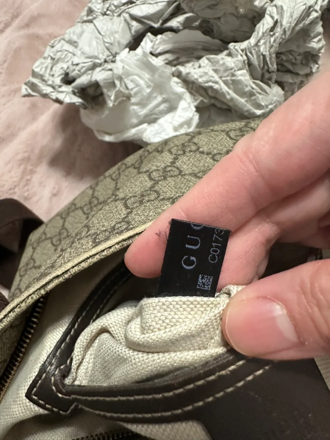 Authentic Gucci Messenger Bag with an Entrupy COA image indicator(8)