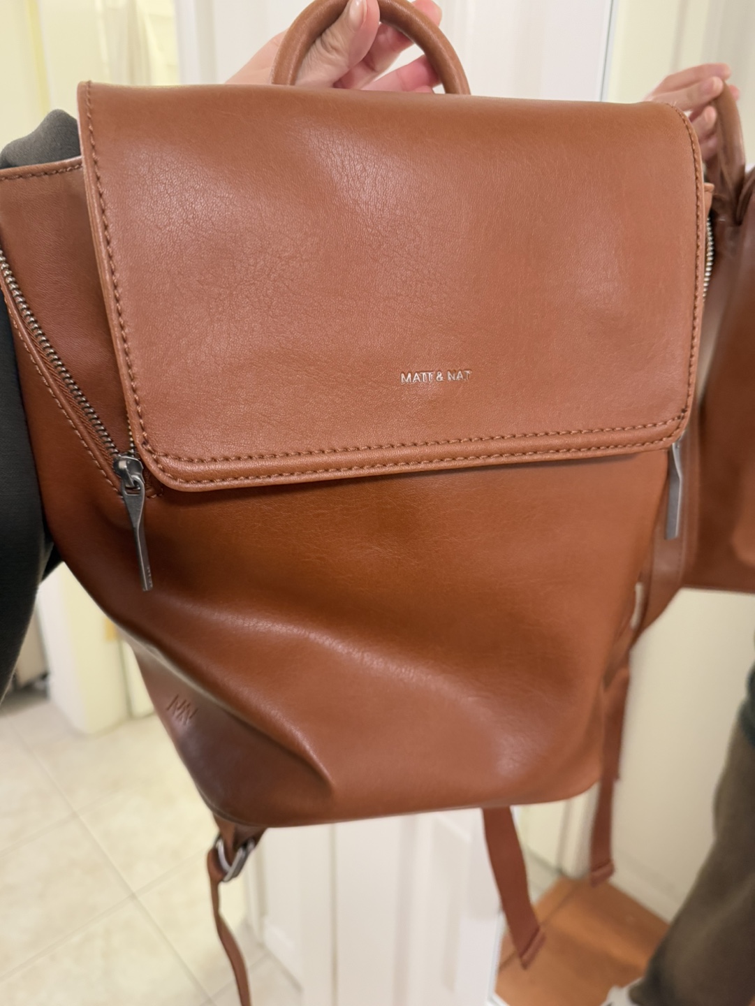 Matt & Nat caramel color small Backpack