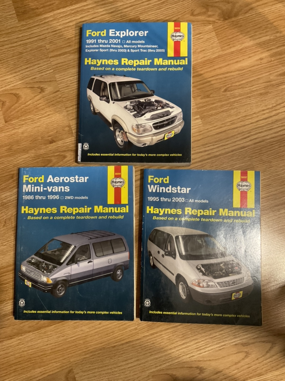 FORD EXPLORER,AEROSTAR, WINDSTAR MANUALS