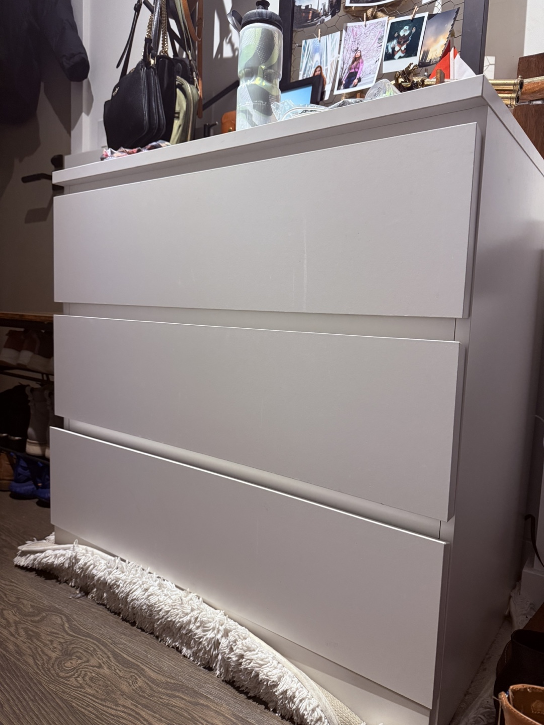 IKEA Malm White 3-Drawer Dresser