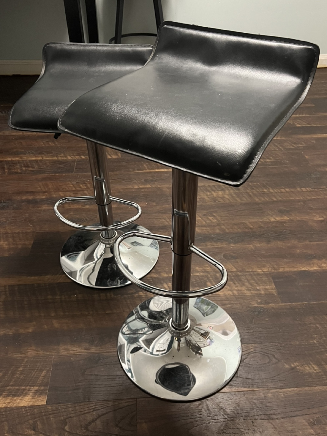Set of 2 Black Bar Stools - photo 2