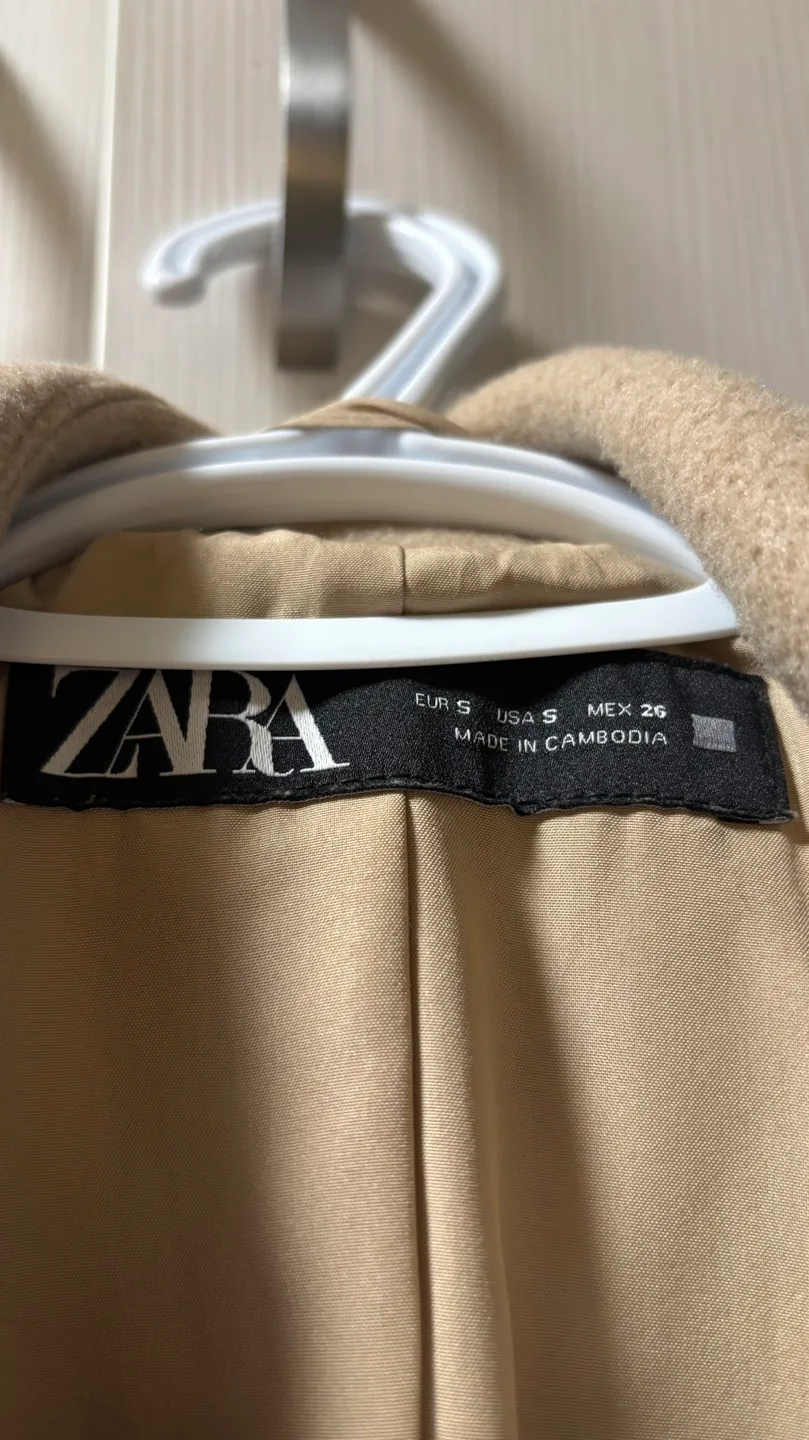 Zara Beige Long Coat image indicator(3)