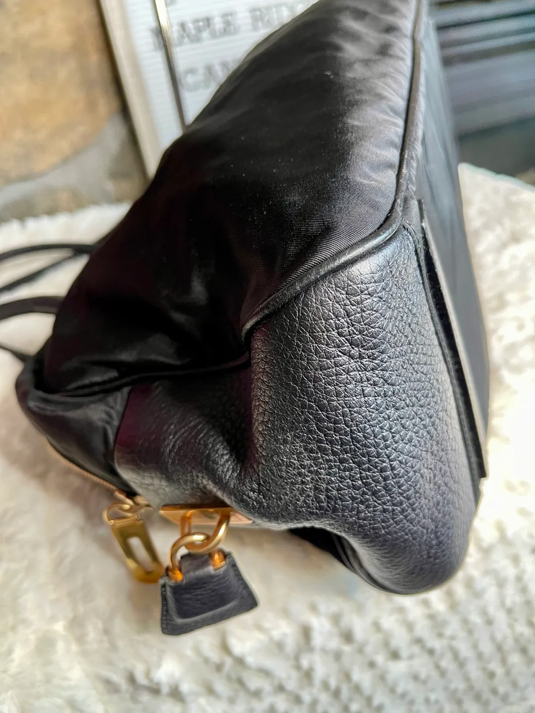 Prada Black Nylon Travel Bag image indicator(6)