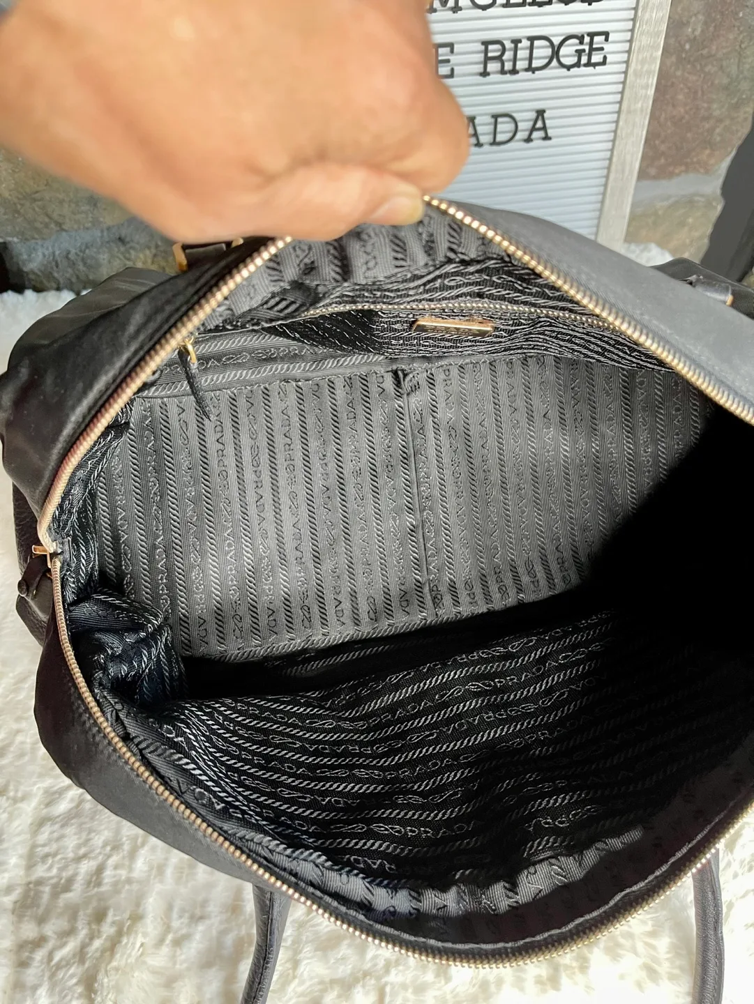 Prada Black Nylon Travel Bag image indicator(7)