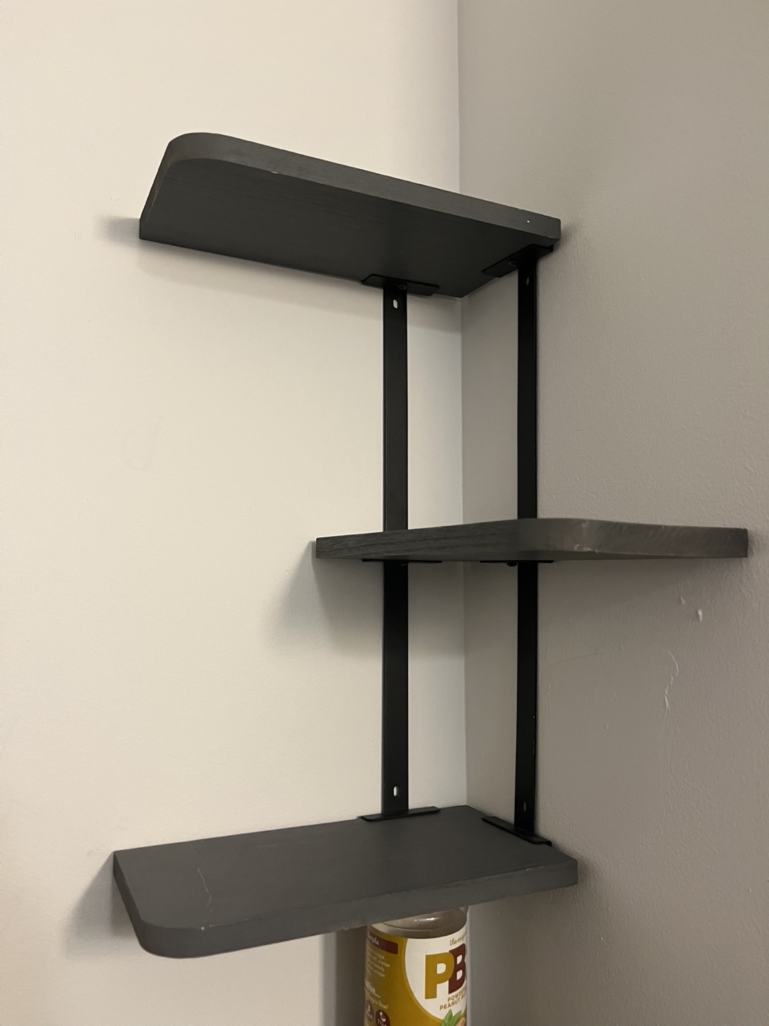 Gray Corner Shelf Unit - photo 2