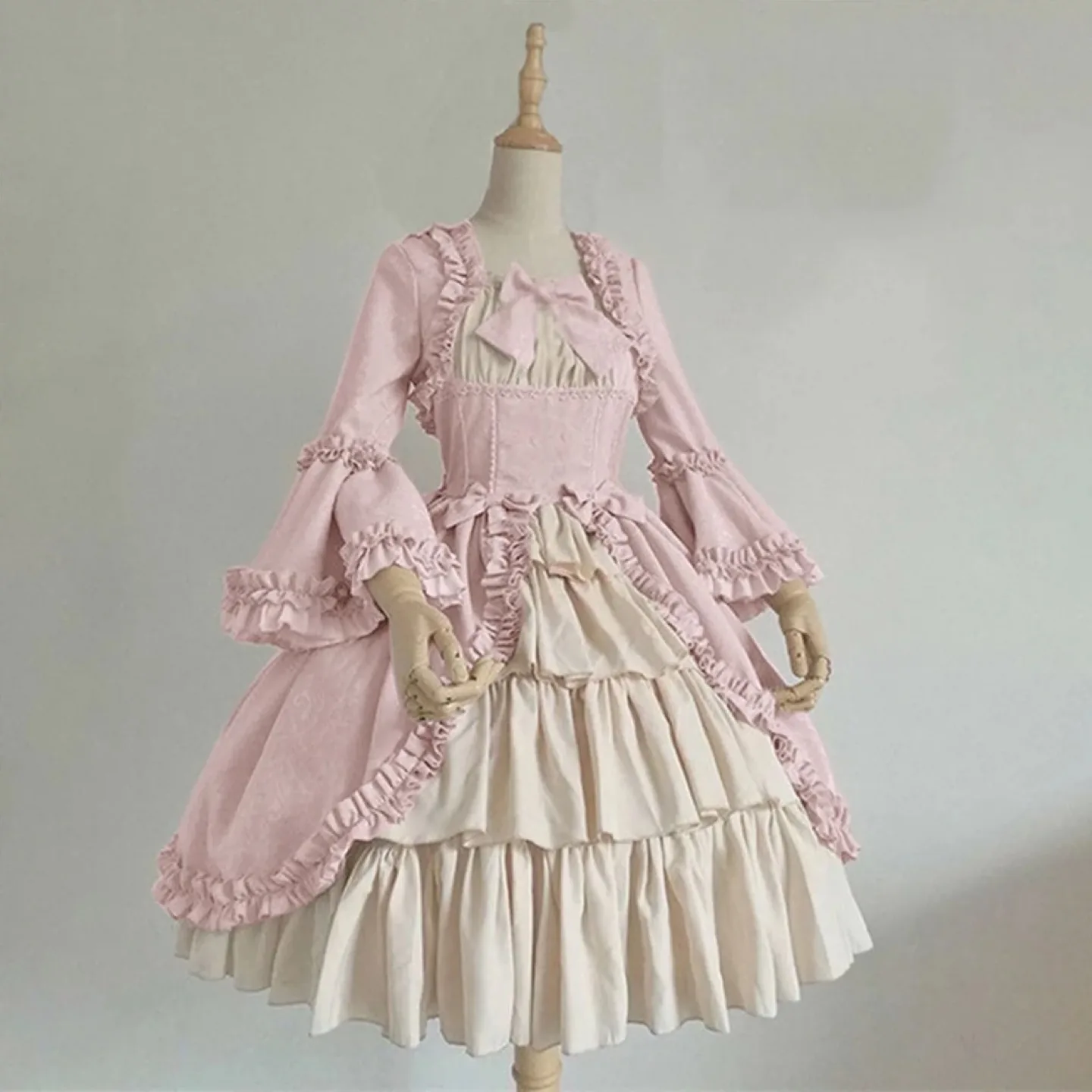 Pink and Beige Lolita Dress
