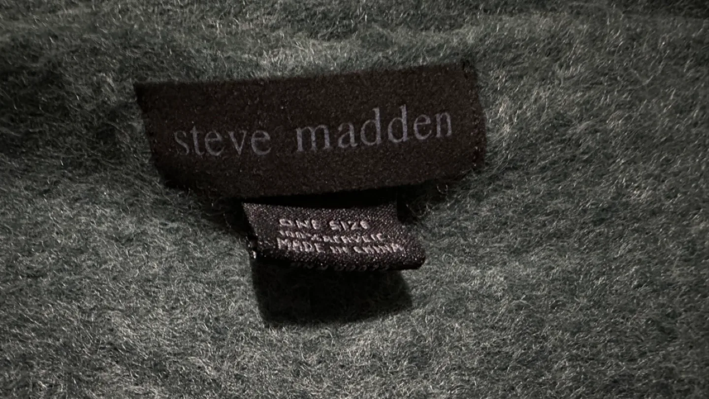 Steve Madden Dark Green Fuzzy Scarf image indicator(3)