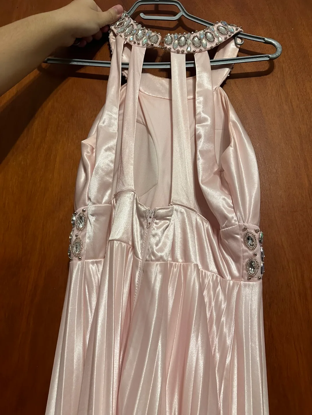 Pink Sequin & Hearts  halter dress size 11 image indicator(4)