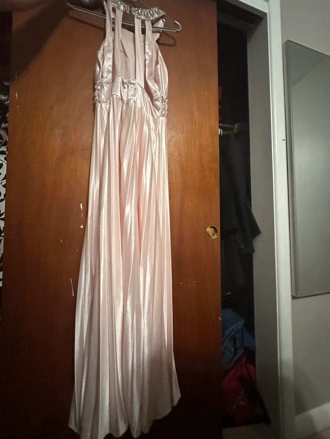 Pink Sequin & Hearts  halter dress size 11 image indicator(5)