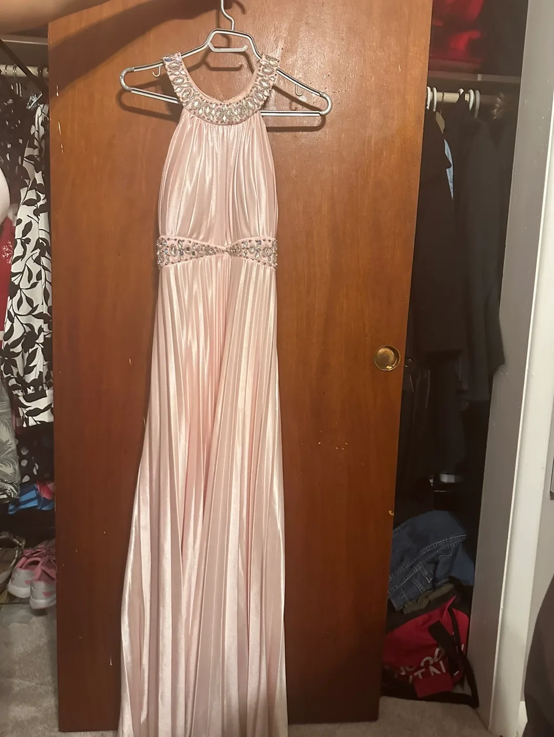 Pink Sequin & Hearts  halter dress size 11 image indicator(3)