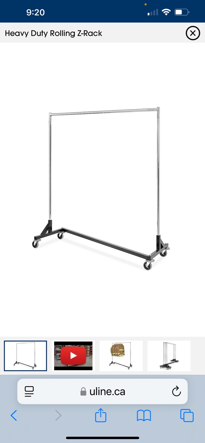 Heavy Duty Rolling Garment Rack