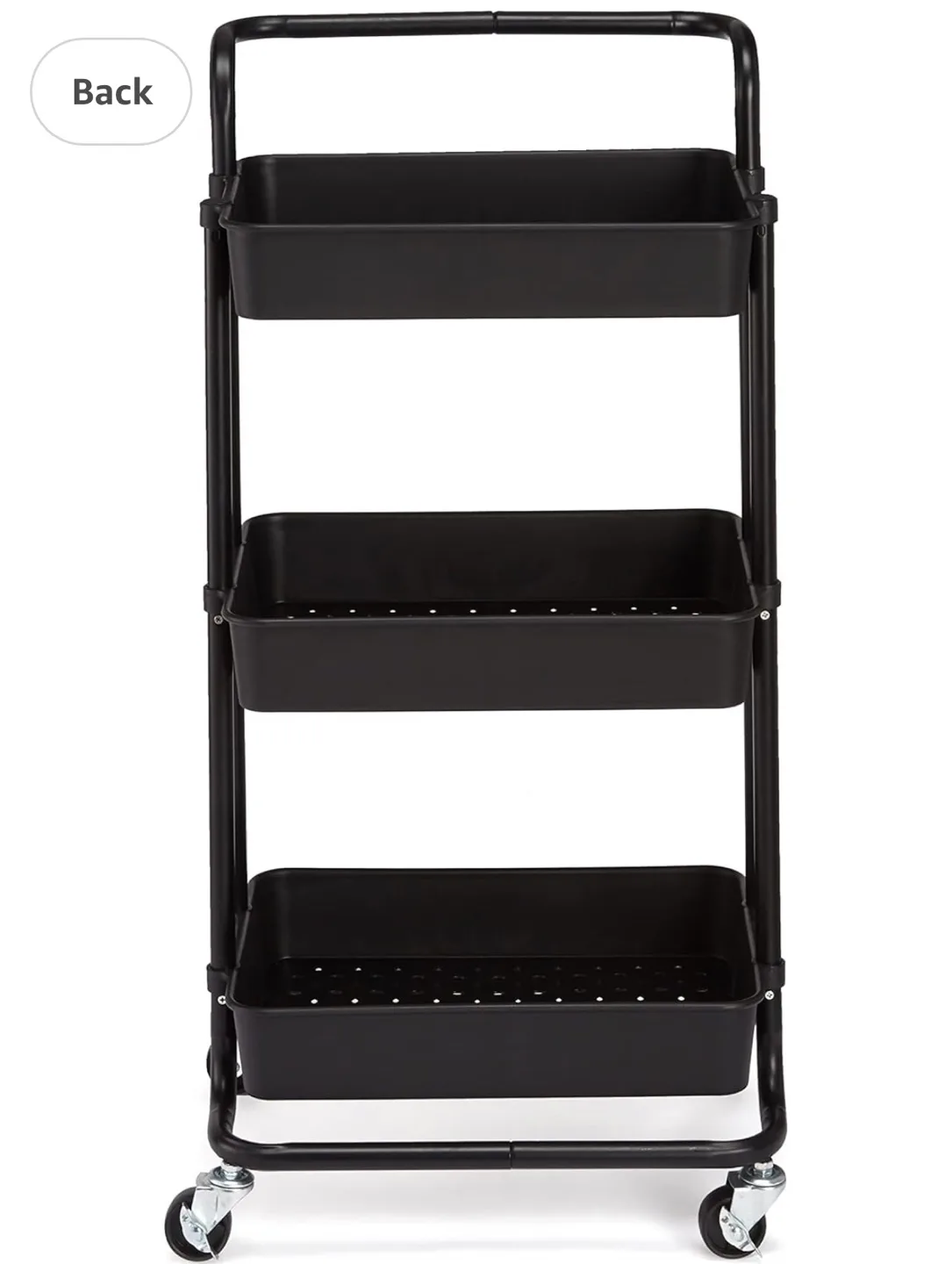 *Brand New*3-Tier Multi-Purpose Trolley with Handle - Black image indicator(2)