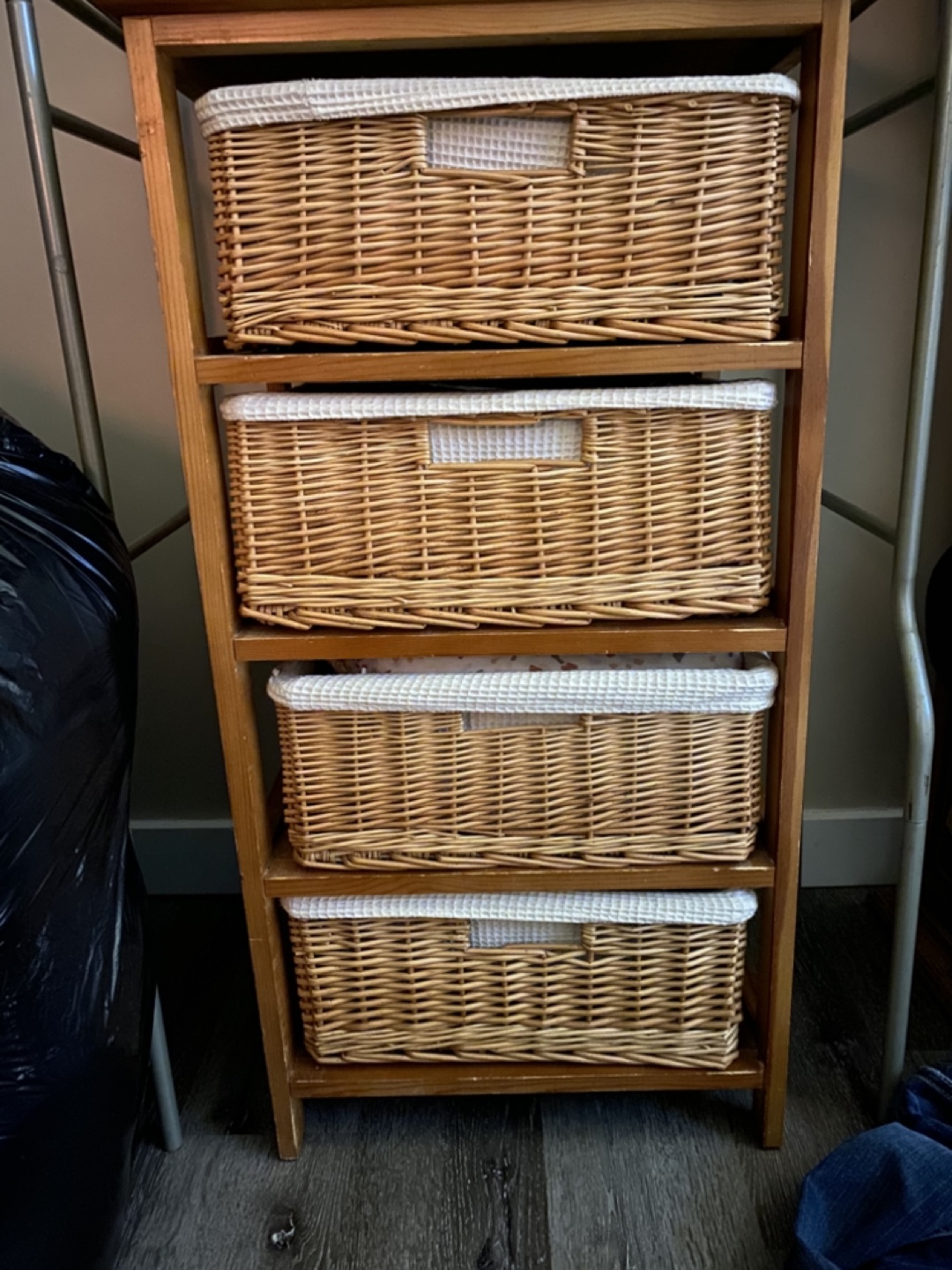 4 drawer Wicker Storage Unit