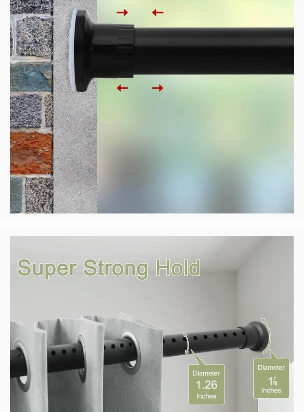 Telescoping Shower Curtain Rod image indicator(2)