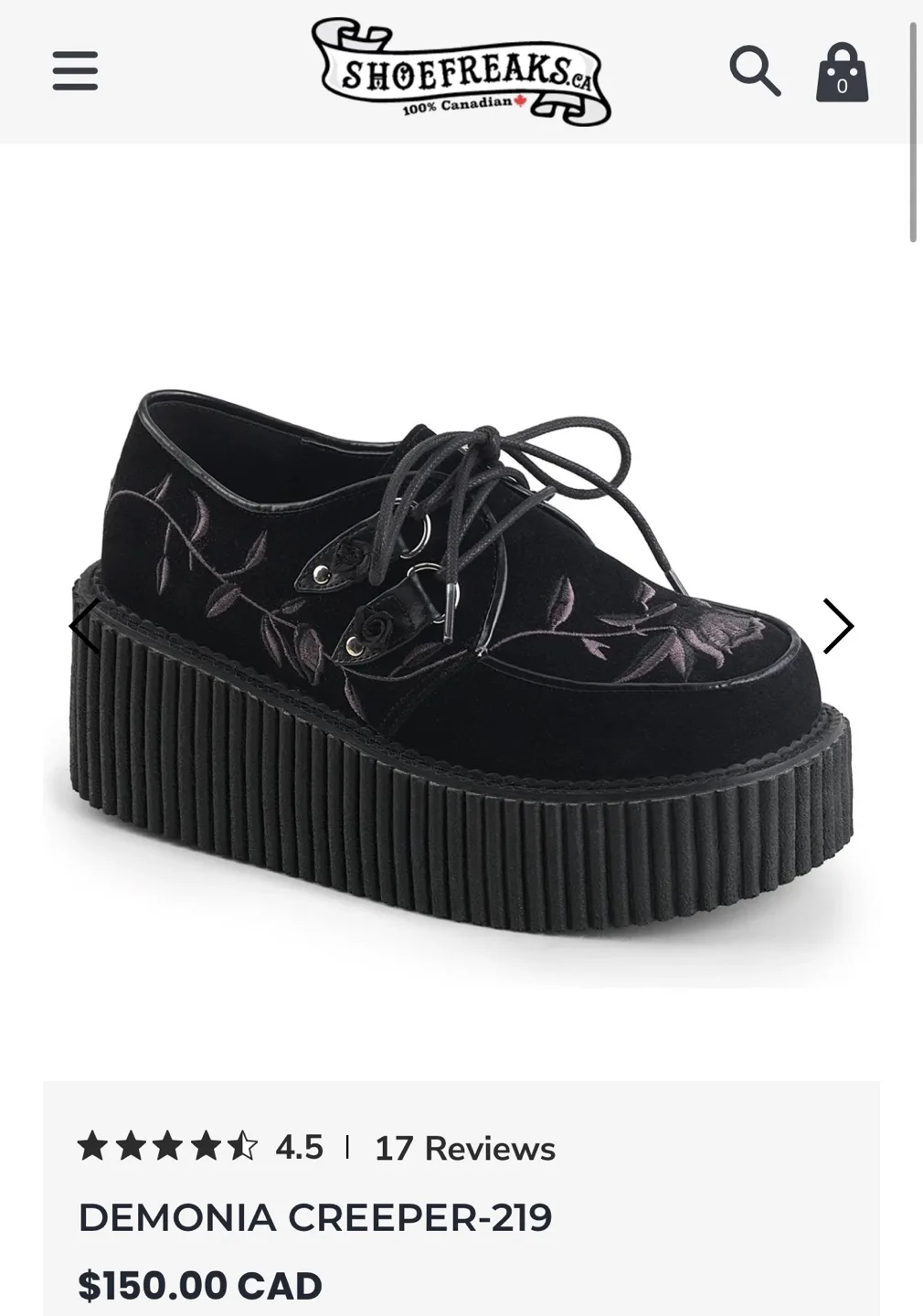 Demonia Black Rose Platform Creepers image indicator(7)