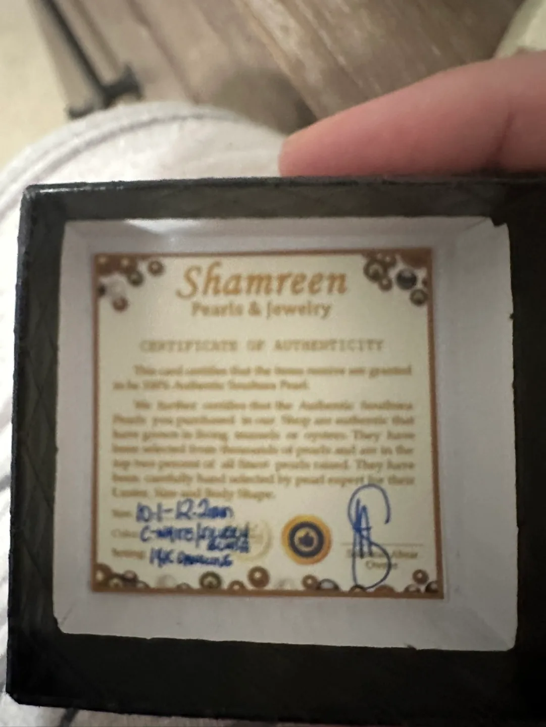 Authentic New South Sea Pearls Drop Earrings 14k gold w/ COA image indicator(2)