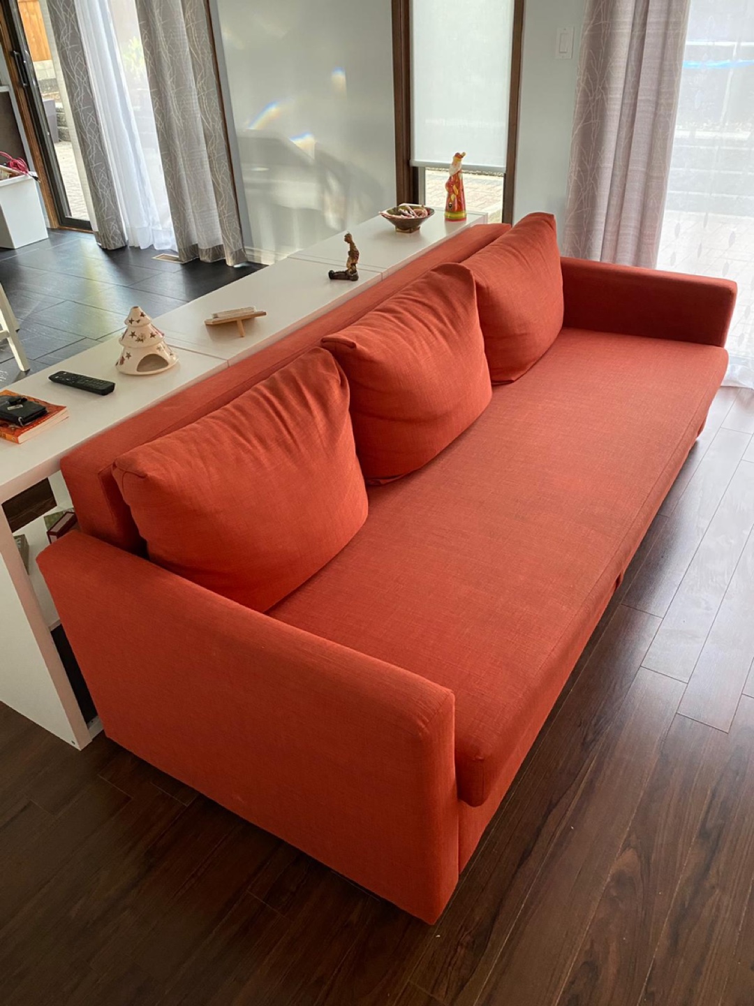 IKEA Friheten Futon Sofa Bed in Orange - photo 2