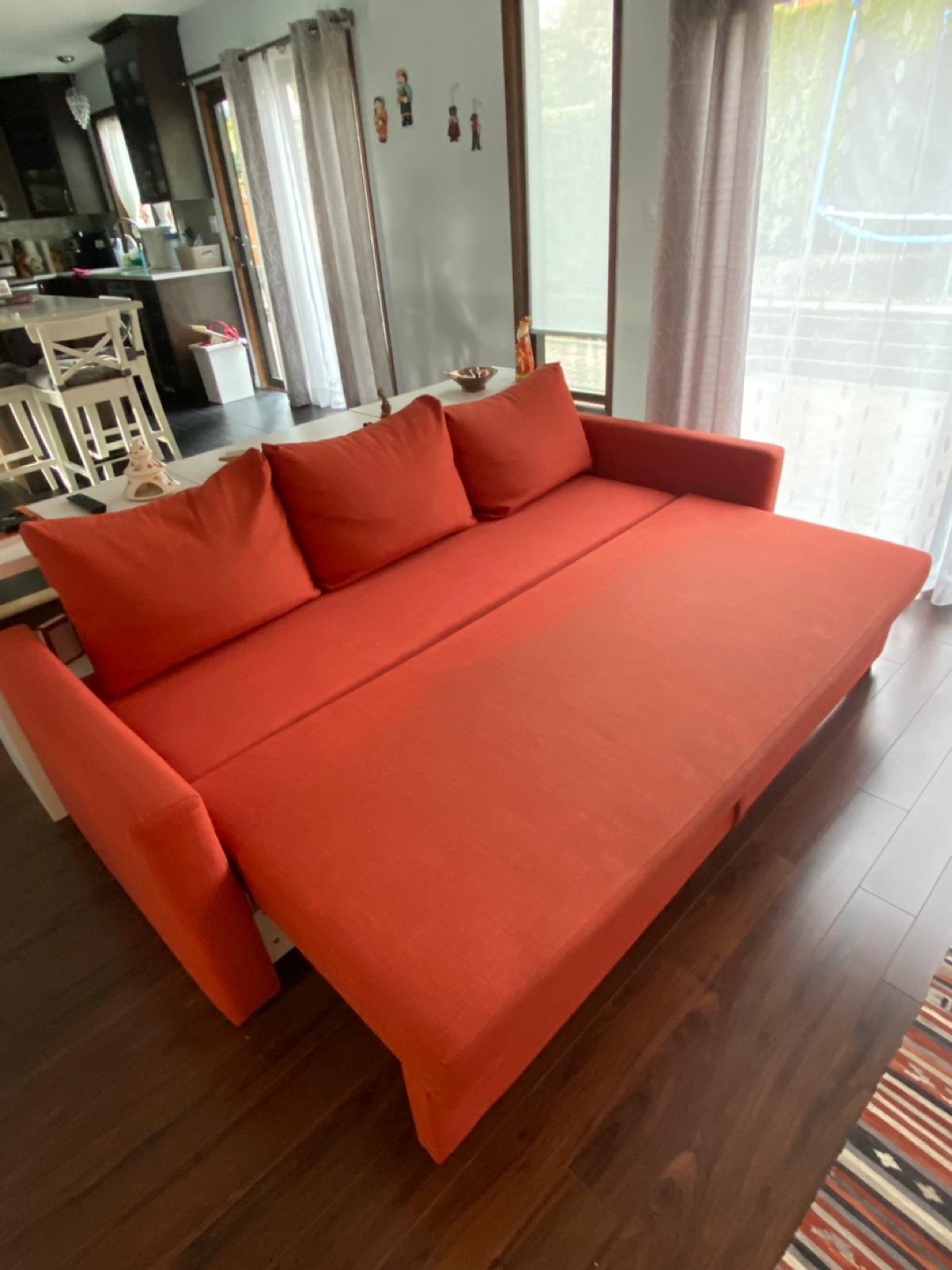 IKEA Friheten Futon Sofa Bed in Orange - photo 3