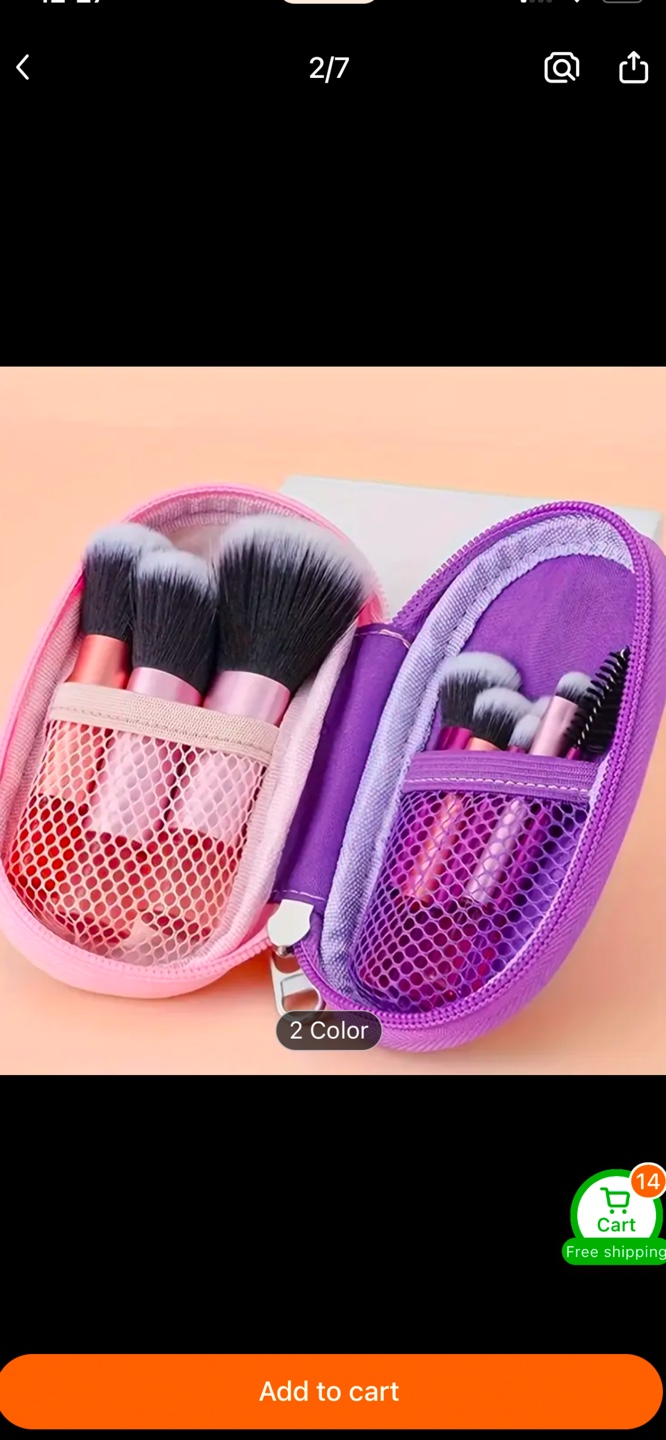 10 pieces Makeup Brush Set with Case - photo 3