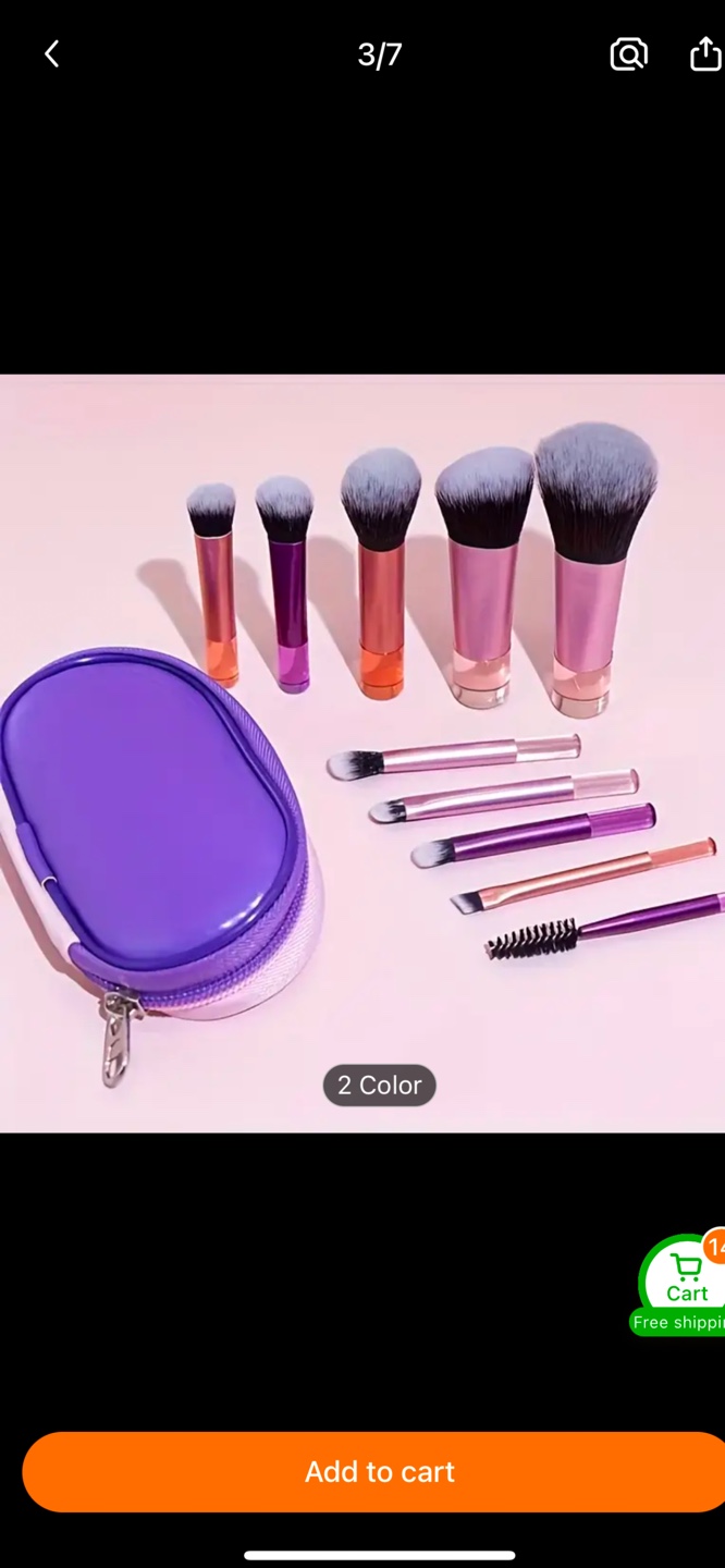 10 pieces Makeup Brush Set with Case - photo 2