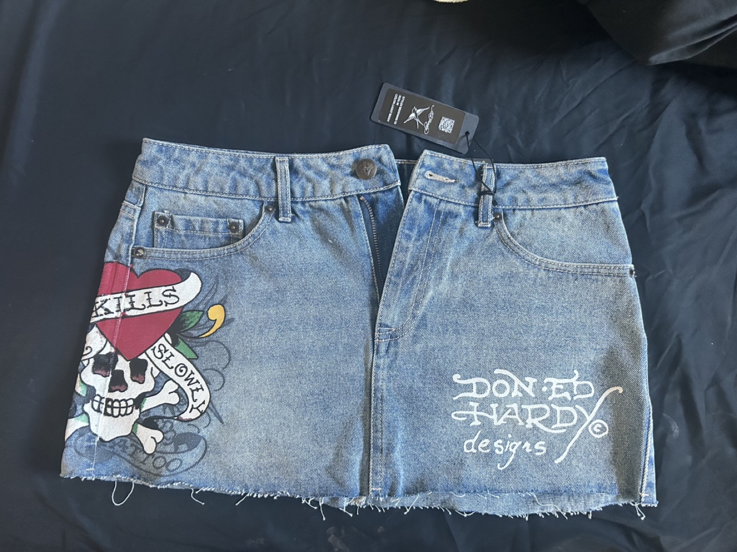 Ed Hardy Denim Mini Skirt