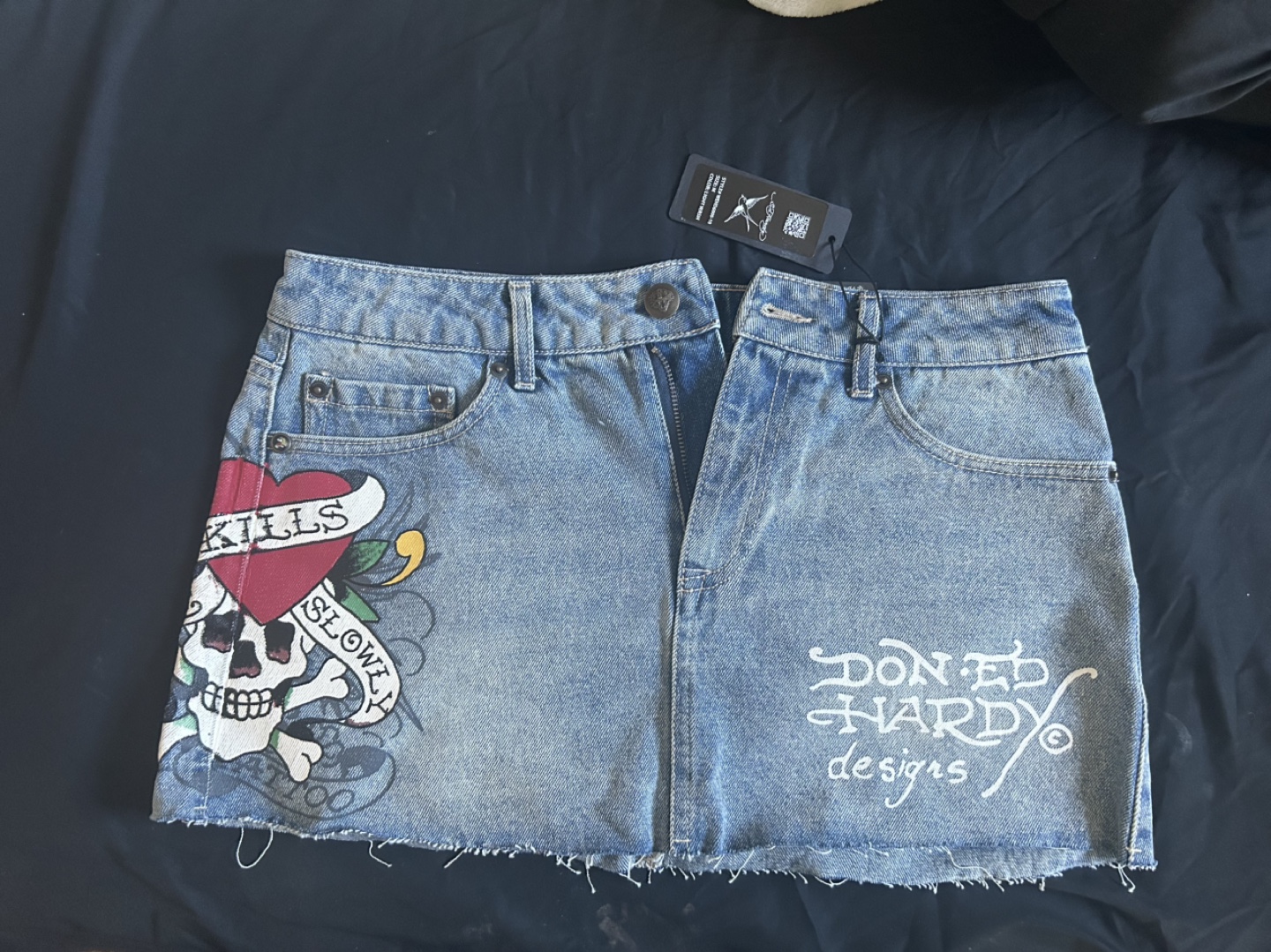 Ed Hardy Denim Mini Skirt - photo 3
