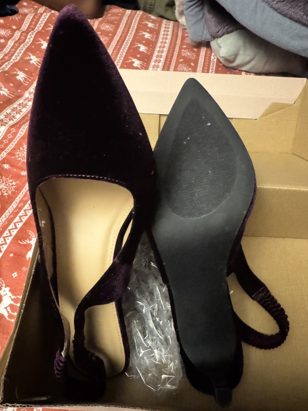Purple Velvet Pumps - photo 3