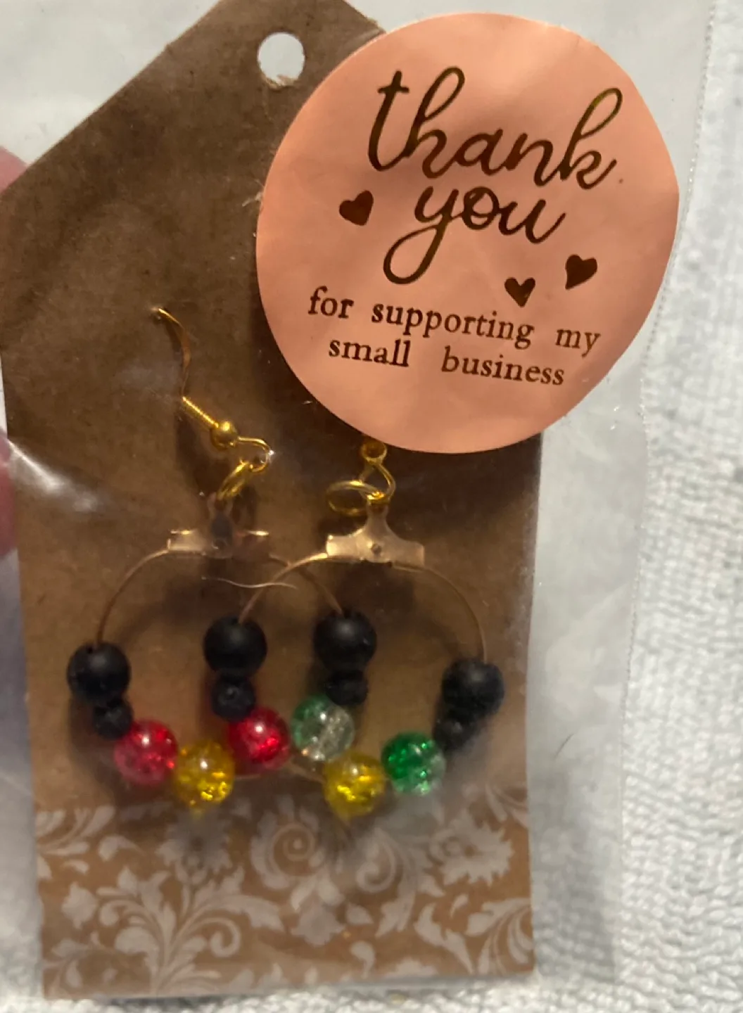 Handmade Beaded Hoop Earrings image indicator(2)