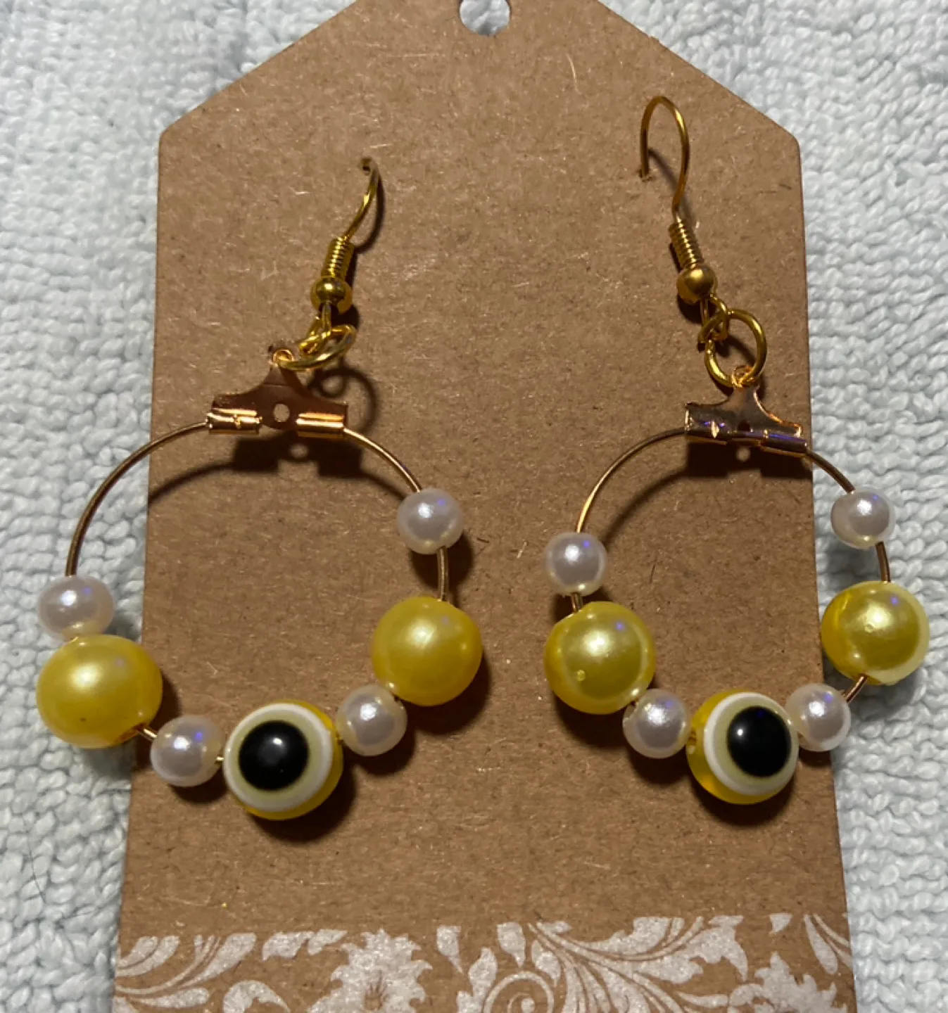 Hand crafted Evil Eye Hoop Earrings image indicator(2)