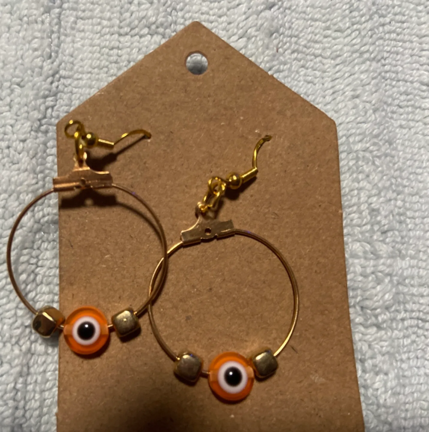 Hand crafted Evil Eye Hoop Earrings image indicator(6)