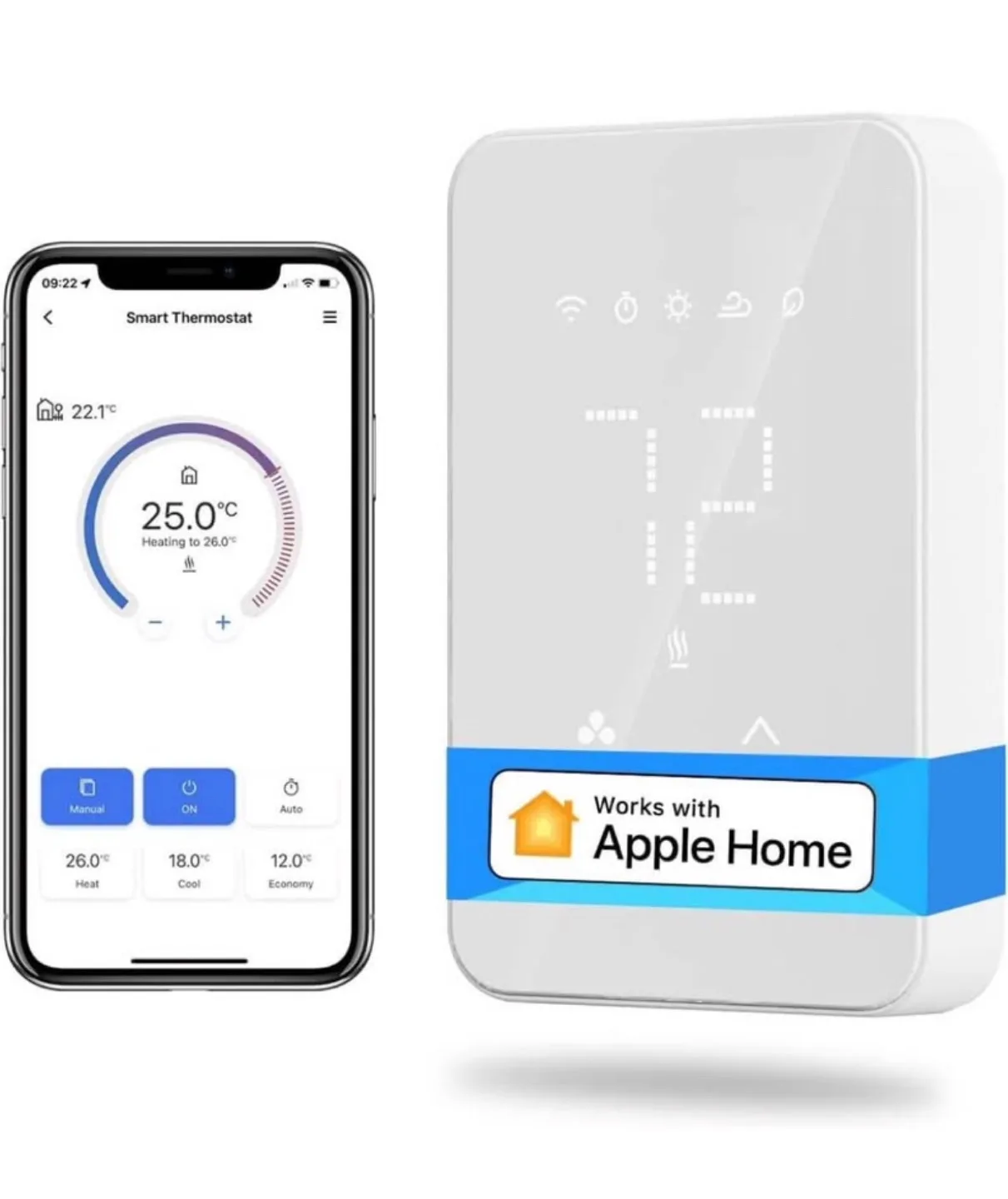Meros Smart Thermostat for Electric Baseboard image indicator(2)