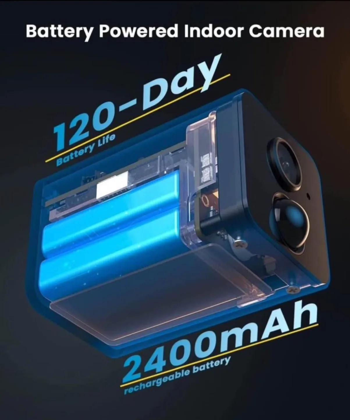 iGeek Battery Powered Wireless Home Security Camera image indicator(3)