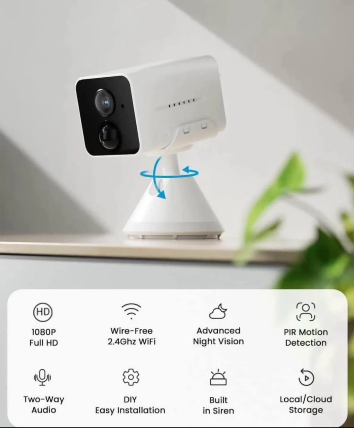 iGeek Battery Powered Wireless Home Security Camera image indicator(2)