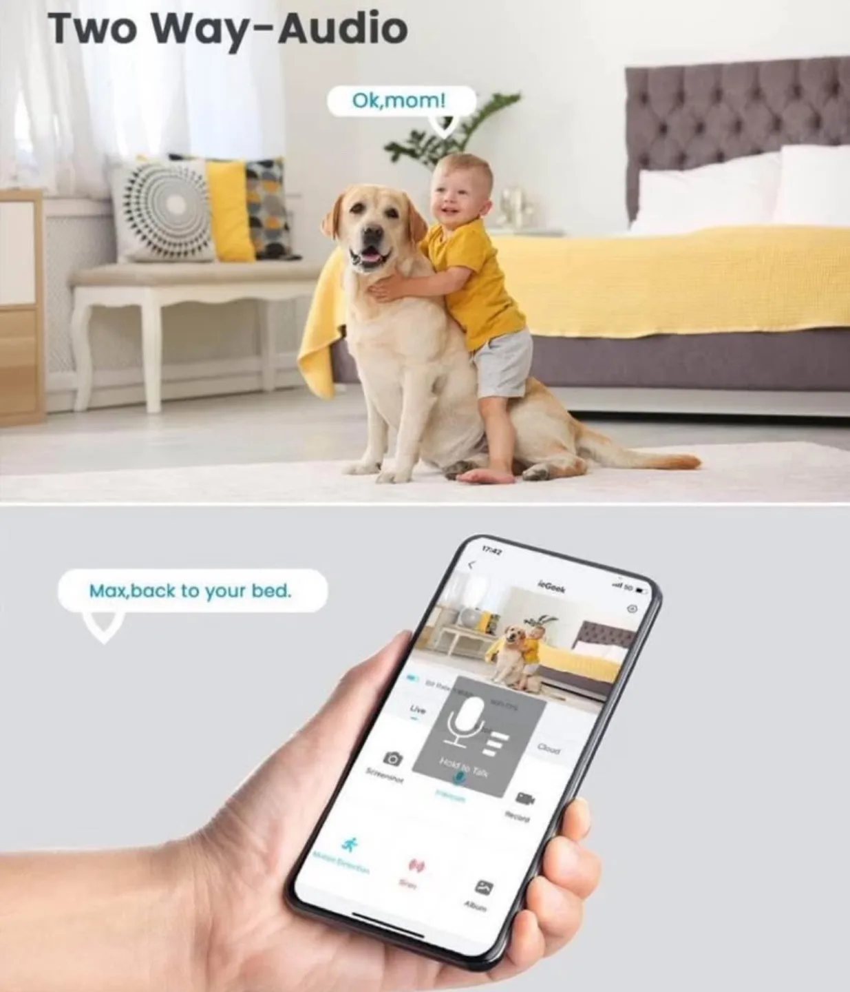 iGeek Battery Powered Wireless Home Security Camera image indicator(5)