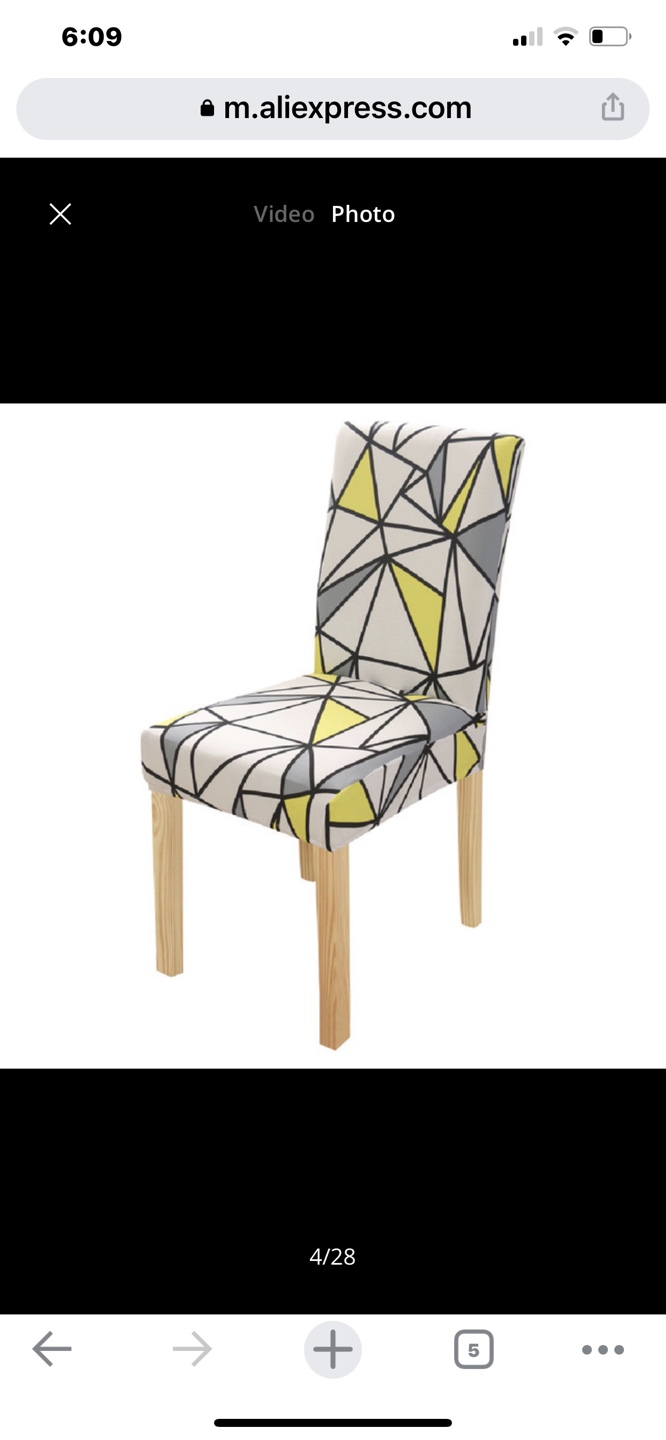 4 Geometric Chair Cover