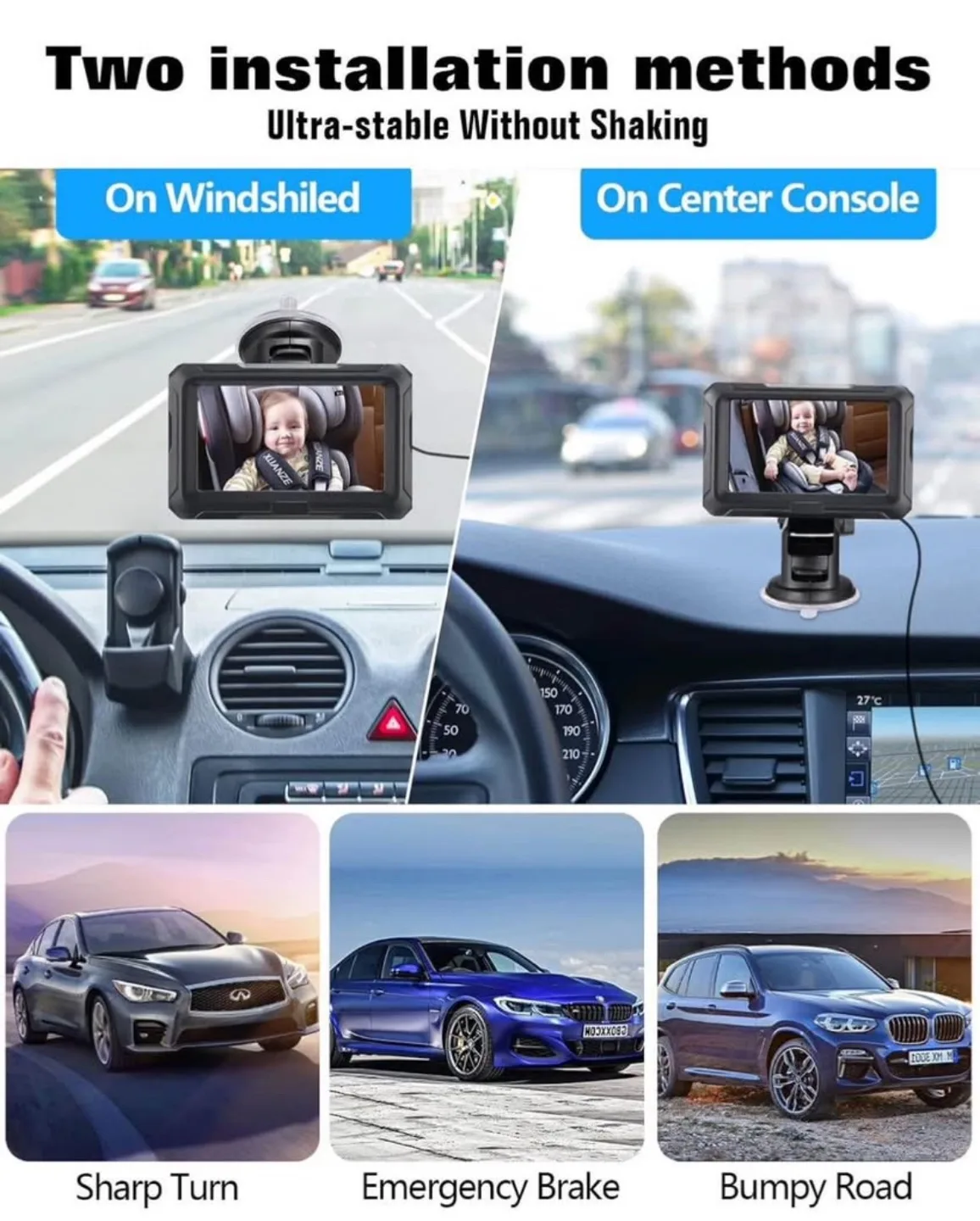 Car Rear View Monitor with Camera image indicator(5)