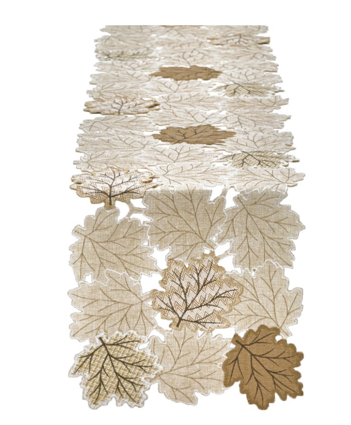Mera Linens Cutwork Leaf Table Runner