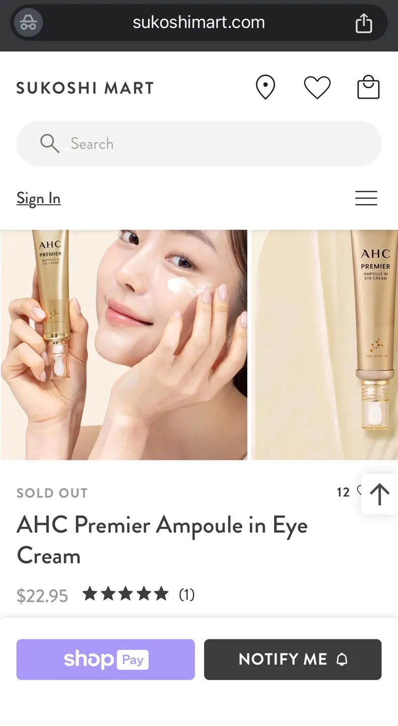 Kbeauty AHC Premier Ampoule Eye Cream image indicator(2)