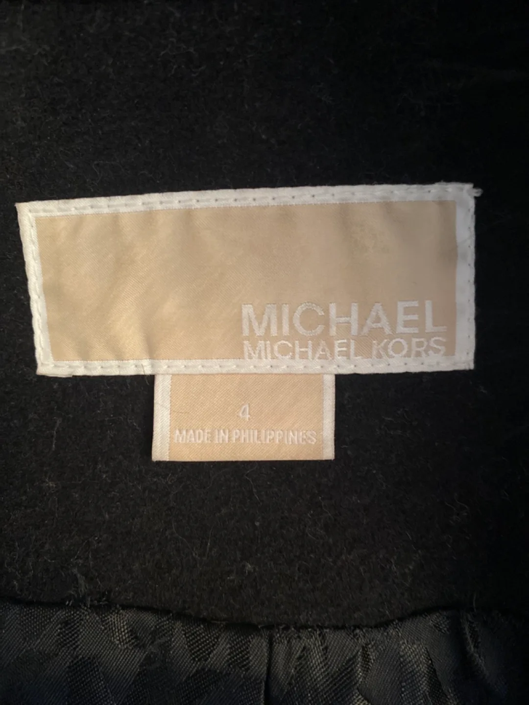 Michael Kors Black Wool Coat with Fox Fur Collar image indicator(3)